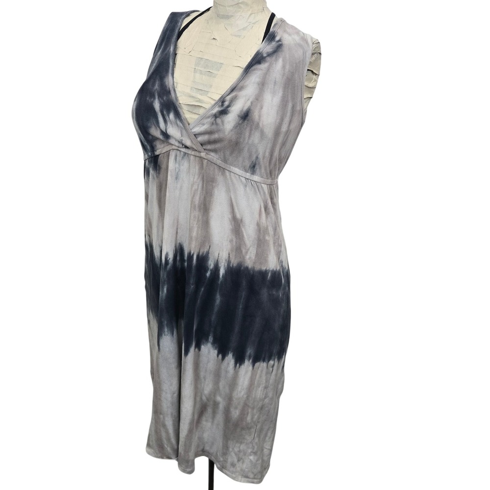 Vintage‎ Allen Allen Tie Dye Dress Women's S Knit Sleeveless V Neck USA Made